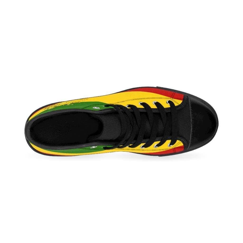 Lion of Judah hi-top sneakers at Rastaseed.com. Rastafarian, Jamaican and Reggae merchandise, clothing and shoes.