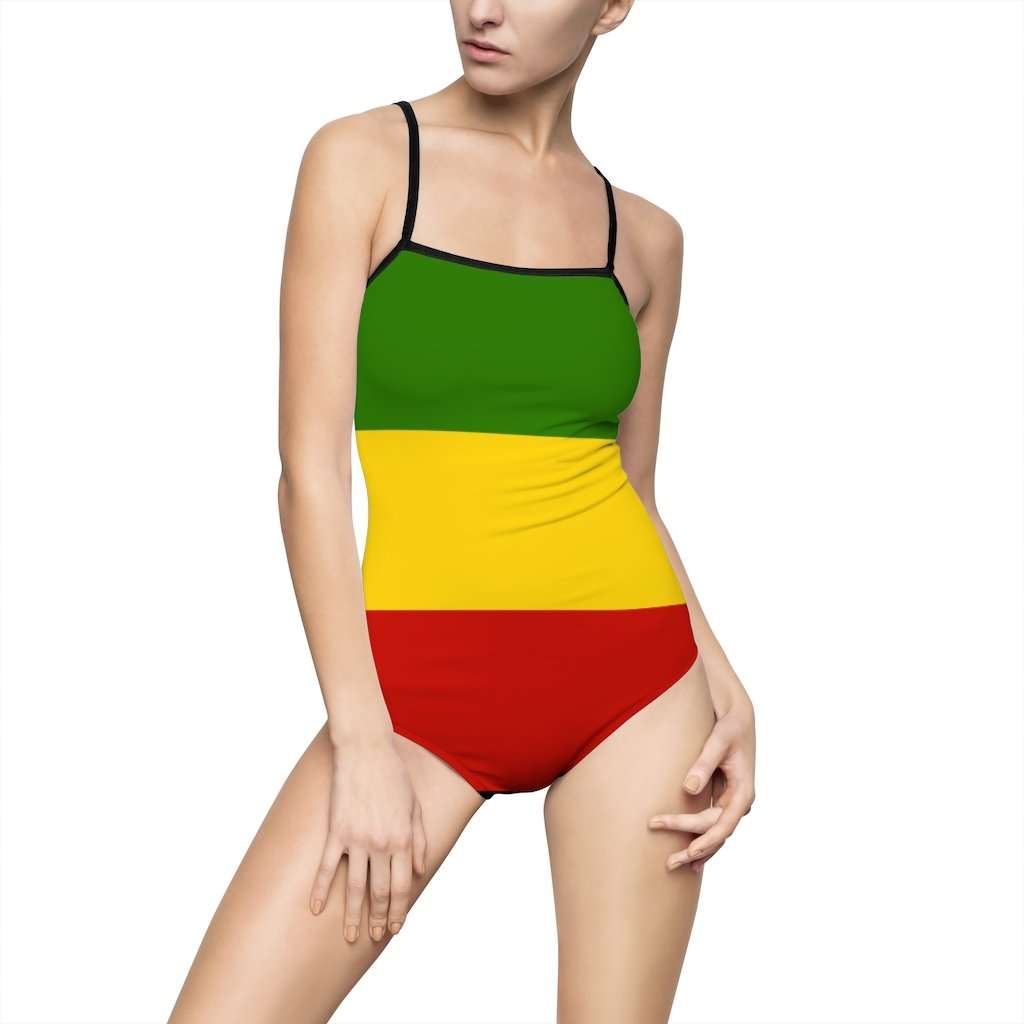 Rasta Flag Womens One piece swimsuit Rastaseed merchandise and blog