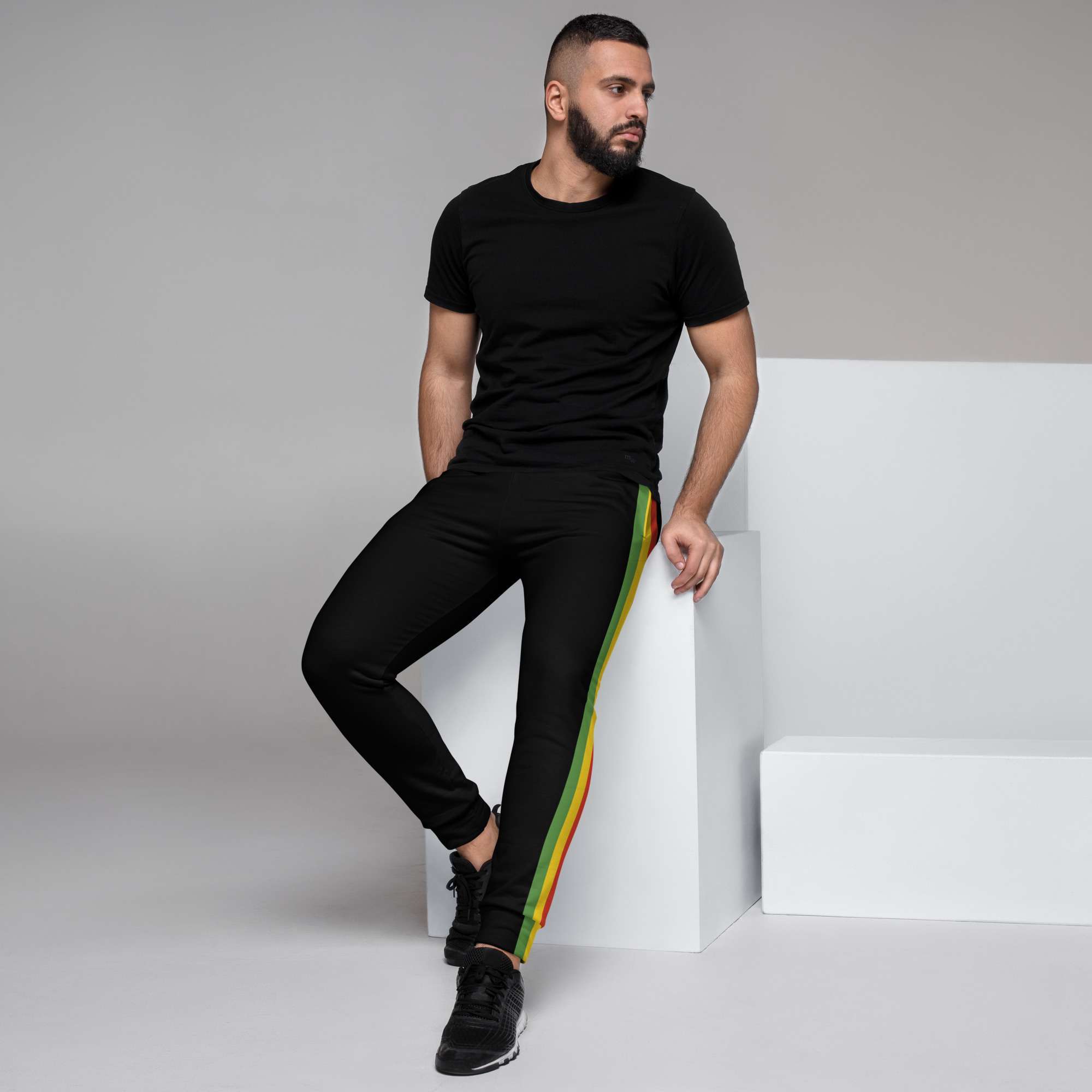 Rasta Stripe Men's Joggers - Image 2
