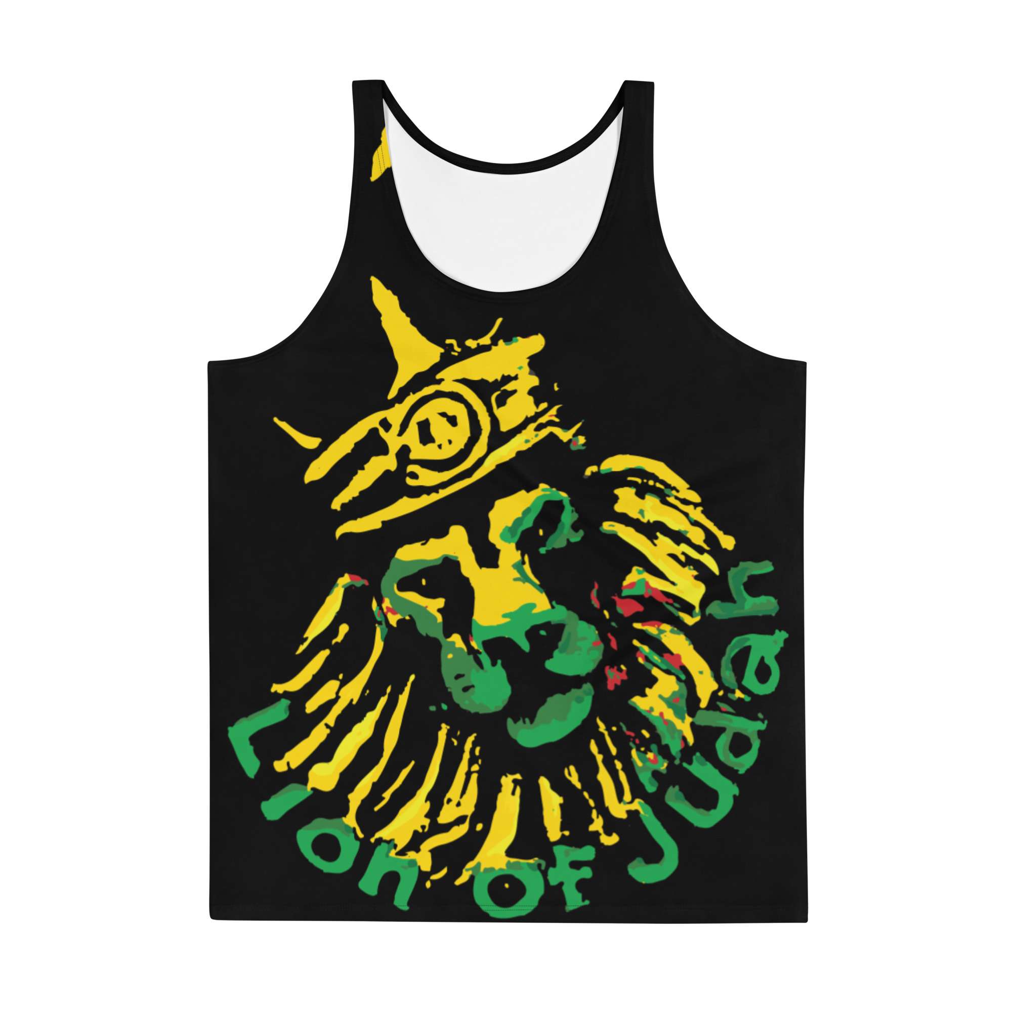 Jamrock King Tank Top. Soft fabric and relaxed fit will make you feel cool in Summer weather. Rastaseed Jamaican merchandise and clothing.