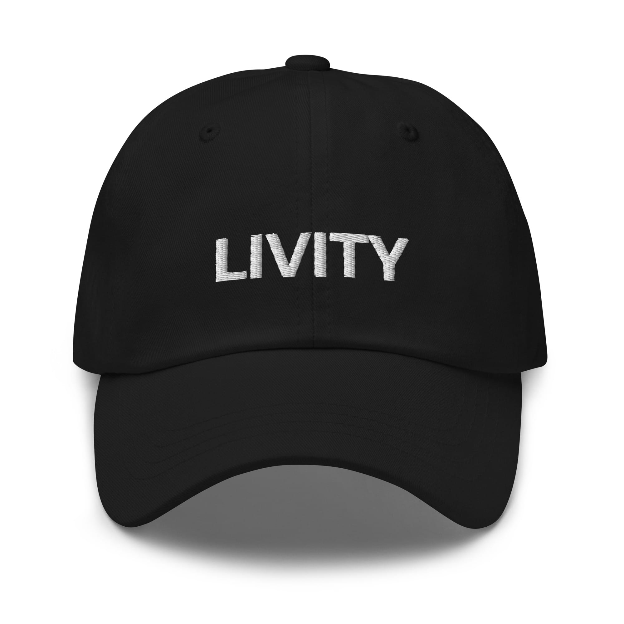 Livity Rasta Cap front view camo in khaki camouflage and black with embroidered lettering. Original Rasta merchandise and designs at Rastaseed clothing shop. Front black view